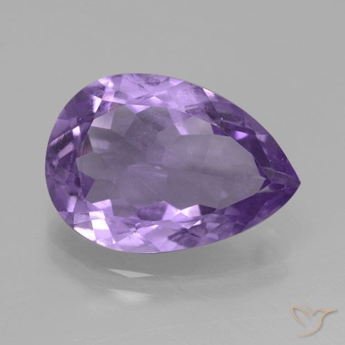 3.97克拉天然紫水晶，梨形，VVS