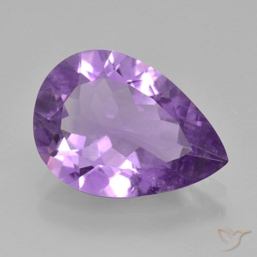 3.46克拉天然紫水晶，梨形，VVS-VS
