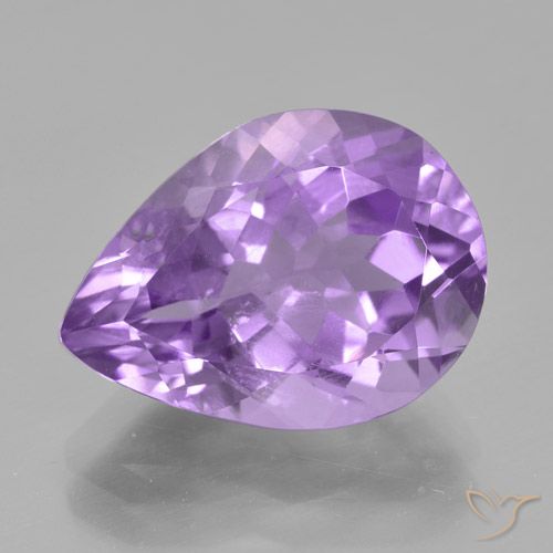 4.78ct 天然 中紫 紫水晶, 梨形, VVS-VS