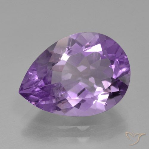 4.12ct 天然 中紫 紫水晶, 梨形, VS