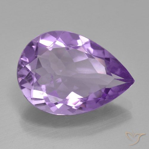 3.92ct 天然 深紫罗兰色 紫水晶, 梨形, VVS