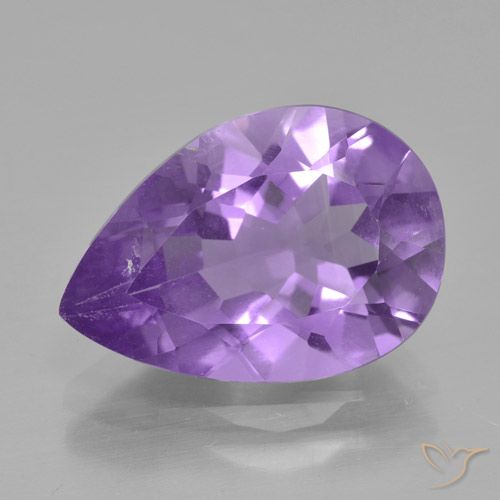 3.91ct 天然 深紫罗兰色 紫水晶, 梨形, VVS-VS