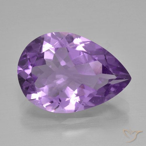 4.09ct 天然 深紫罗兰色 紫水晶, 梨形, VVS