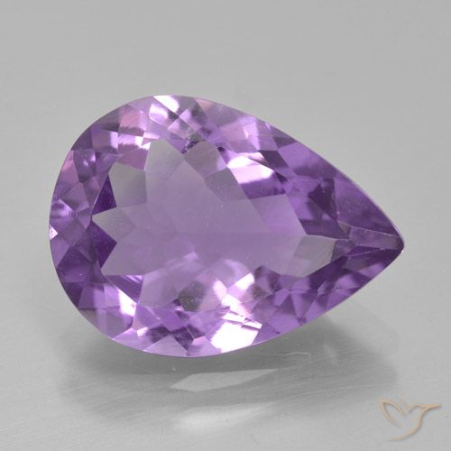 3.99克拉天然紫水晶，梨形，VVS-VS