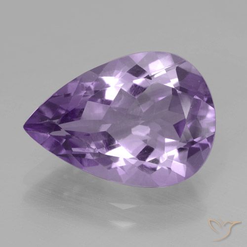 4.37克拉天然紫水晶，梨形，VVS