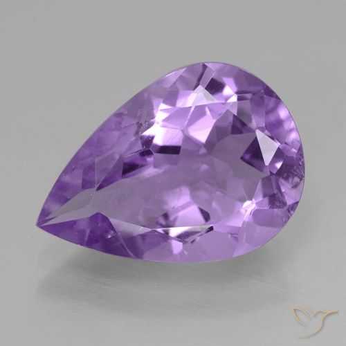 3.96ct 天然 深紫罗兰色 紫水晶, 梨形, VS