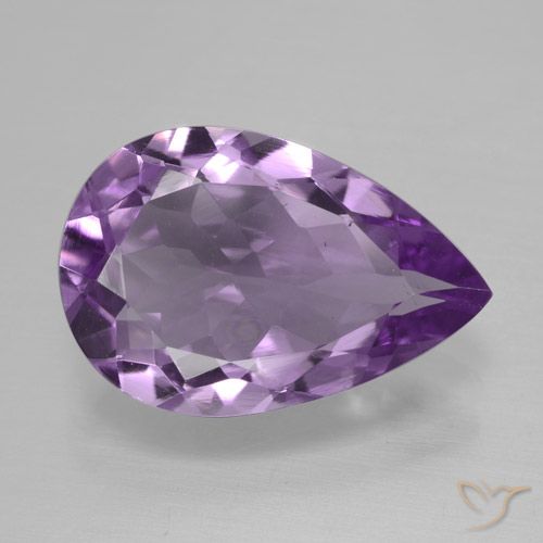 4.12克拉天然紫水晶，梨形，VVS