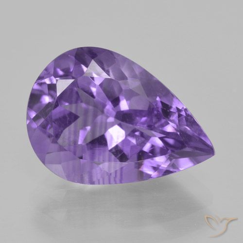 4.50ct 天然 中紫 紫水晶, 梨形, VVS-VS