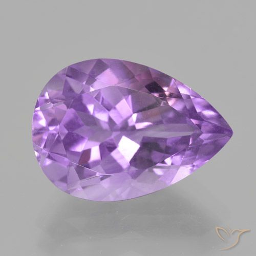5.09ct 天然 深紫罗兰 紫水晶, 梨形, VS