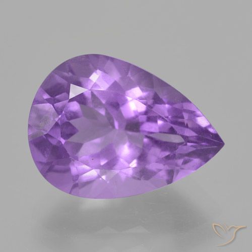 4.81ct 天然 紫色紫罗兰色 紫水晶, 梨形, VS