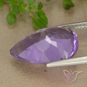 6.41克拉天然紫水晶，梨形，VS