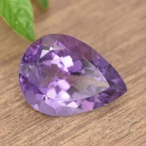 7.19克拉天然紫水晶，梨形，VS
