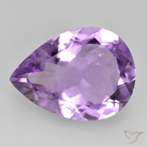 6.47克拉天然紫水晶，梨形，VS