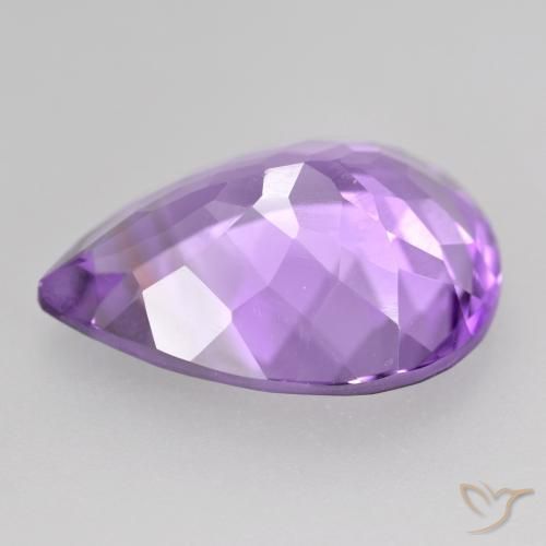 6.47克拉天然紫水晶，梨形，VS