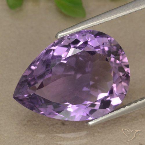 7.62ct 天然 中等紫罗兰色 紫水晶, 梨形, VS