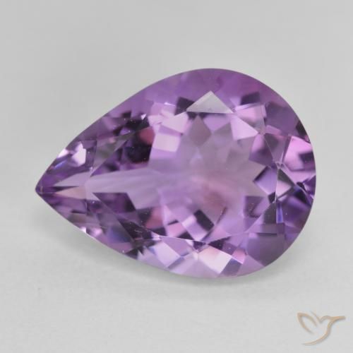 6.68ct 天然 Medium Light Purplish-Violet 紫水晶, 梨形, VVS-VS
