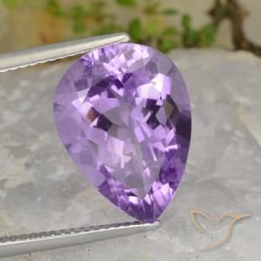 7.21克拉天然紫水晶，梨形，VS