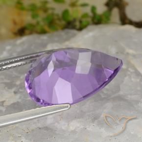 7.21克拉天然紫水晶，梨形，VS