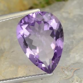 6.37克拉天然紫水晶，梨形，VS