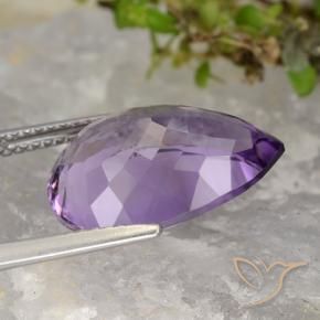 7.48克拉天然紫水晶，梨形，VVS-VS