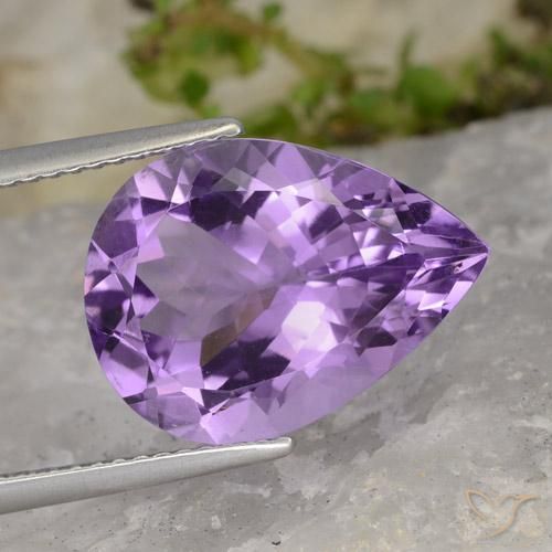 7.09ct 天然 紫色紫罗兰色 紫水晶, 梨形, VS