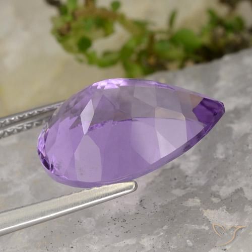 7.09克拉天然紫水晶，梨形，VS