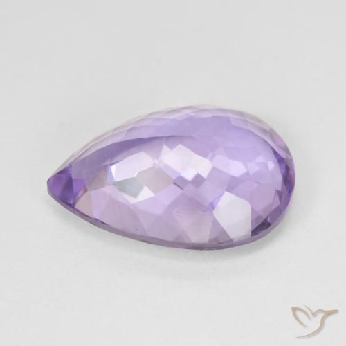 6.93克拉天然紫水晶，梨形，VVS-VS