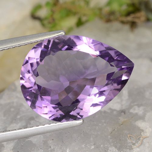 6.94克拉天然紫水晶，梨形，VVS-VS