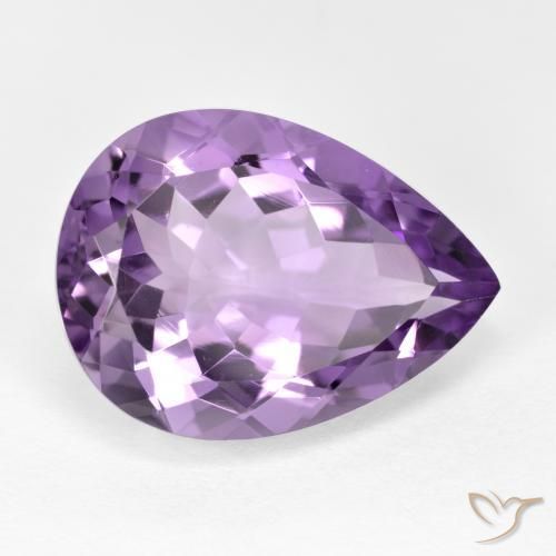 7.32ct 天然 中浅紫紫色 紫水晶, 梨形, VVS-VS