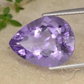 7.18克拉天然紫水晶，梨形，VS