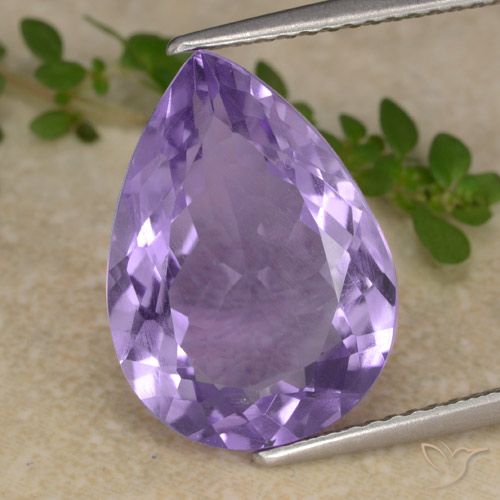 6.59克拉天然紫水晶，梨形，VS