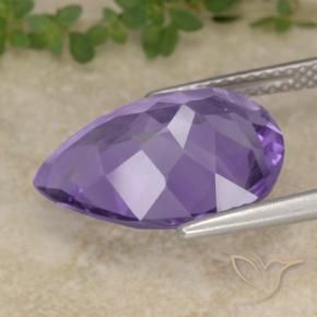 6.19克拉天然紫水晶，梨形，VS
