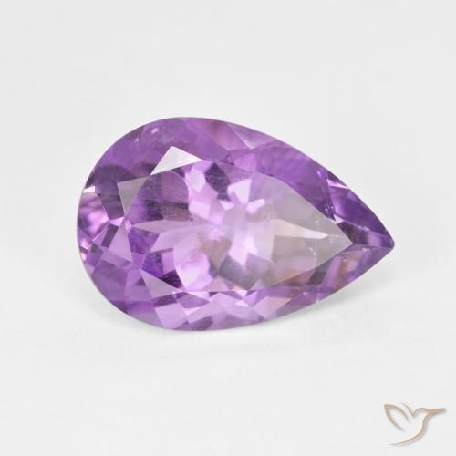 5.06克拉天然紫水晶，梨形，VS