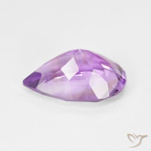 5.06克拉天然紫水晶，梨形，VS