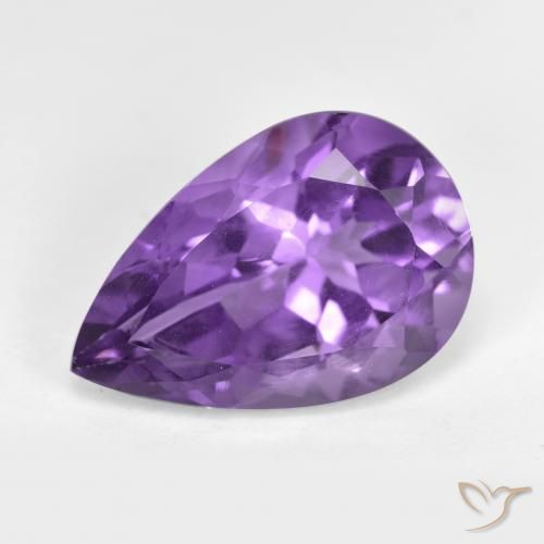 5.25ct 天然 中紫 紫水晶, 梨形, VS
