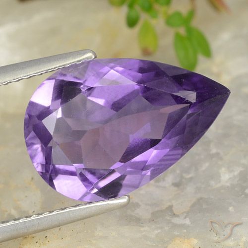 4.66克拉天然紫水晶，梨形，VS