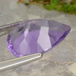 6.43克拉天然紫水晶，梨形，VVS-VS