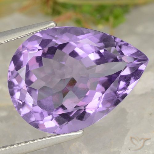7.05ct 天然 中紫 紫水晶, 梨形, VVS-VS