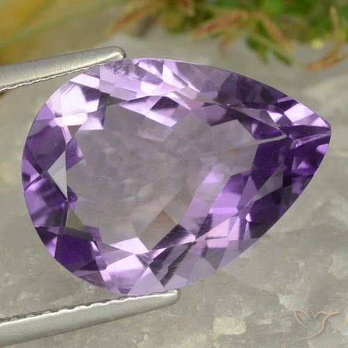 6.71克拉天然紫水晶，梨形，VVS-VS
