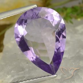 5.86克拉天然紫水晶，梨形，VVS-VS