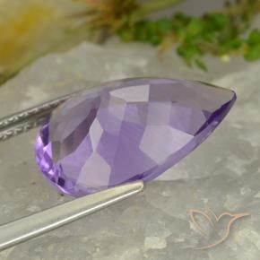 5.86克拉天然紫水晶，梨形，VVS-VS