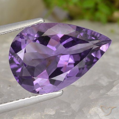 4.52克拉天然紫水晶，梨形，VVS-VS