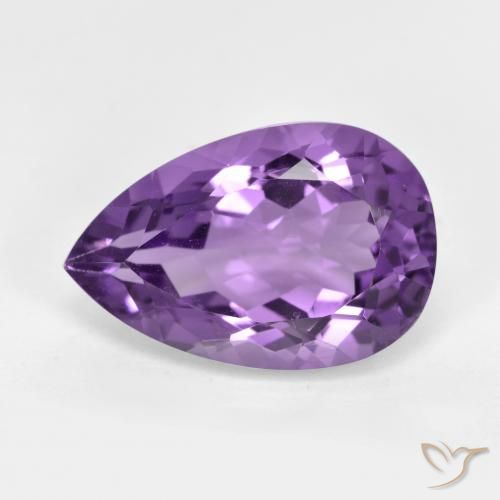 5.43克拉天然紫水晶，梨形，VS