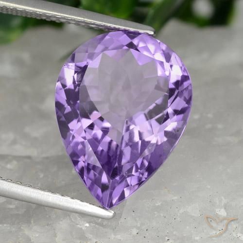 7.08克拉天然紫水晶，梨形，VVS-VS