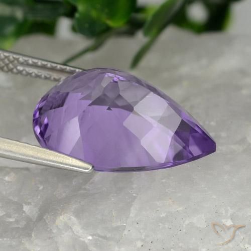 7.08克拉天然紫水晶，梨形，VVS-VS
