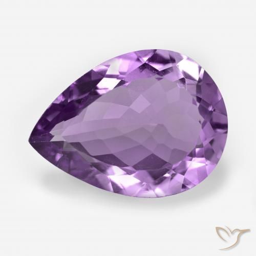6.14克拉天然紫水晶，梨形，VS