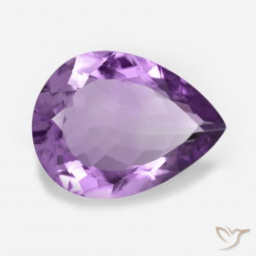 6.14克拉天然紫水晶，梨形，VS