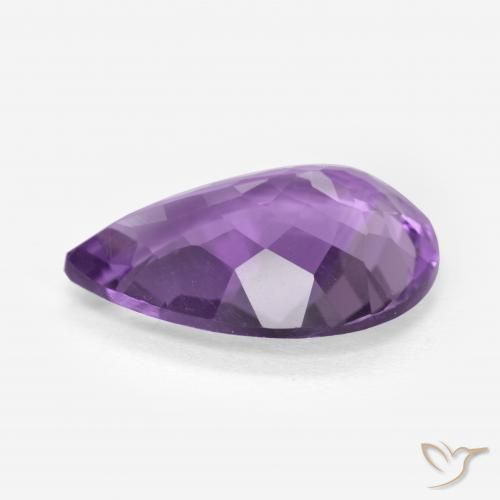 6.14克拉天然紫水晶，梨形，VS