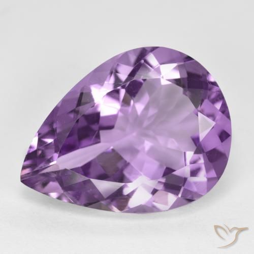 6.22ct 天然 中浅紫紫色 紫水晶, 梨形, VVS-VS