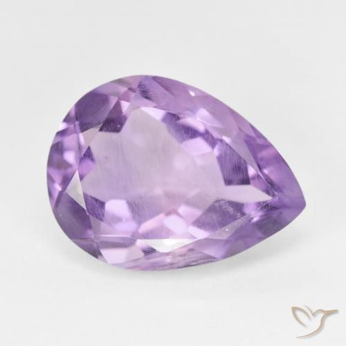 7.26克拉天然紫水晶，梨形，VS
